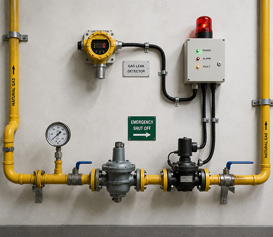 Gas Leakage Detector Installation